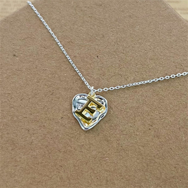Initial Letter Heart Necklace