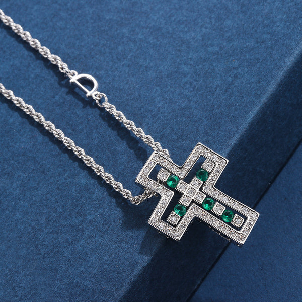 Double Layered Cross Pendant Necklace