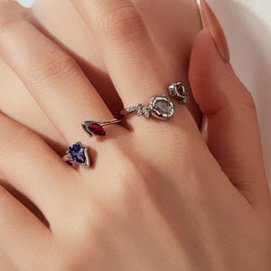 Two-Tone Double Shape Stackable Open Ring
