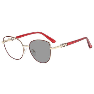 Geometric Photochromic Cat Eye Sunglasses