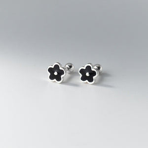 Colorful Enamel Flower Cartilage Stud Earrings