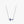Elegant Sideways Blue Cross Charm Necklace