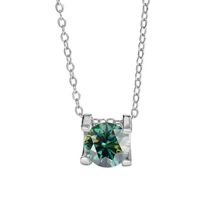 Round Color Moissanite Pendant Necklace