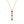 Dainty Multi‑Color Square CZ Charm Necklace