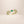 Green CZ Textured Olive Leaf Twig Band Ring
