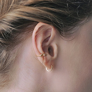 Moissanite Bow Knot Ribbon Clip-On Earrings