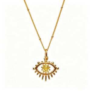 Evil Eye Birthstone Talisman Pendant Necklace
