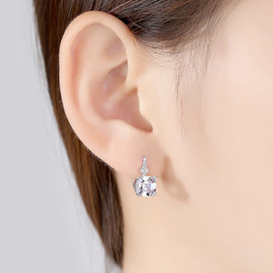 Dainty Cushion-Cut CZ Huggie Hoop Earrings