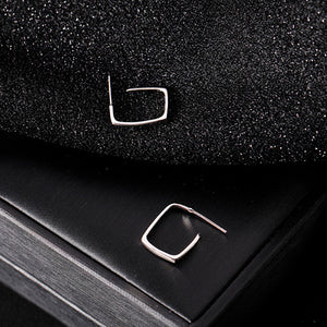 Modern Geometric Square Hoop Earrings