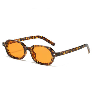 Retro Ergonomic Thick Frame Oval Sunglasses