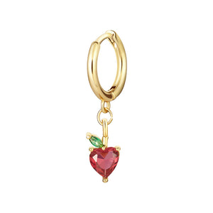 Fruit Dangle Drop Small Hoop Earrings