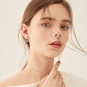 Moissanite Asymmetric Twisted Hoop Earrings