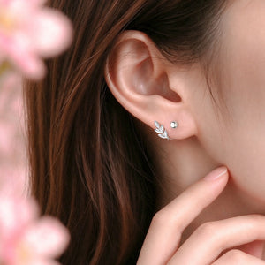 Asymmetric Leaf Twisted Open Hoop Earrings