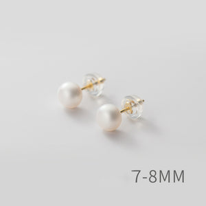Pink Freshwater Pearl Wedding Stud Earrings