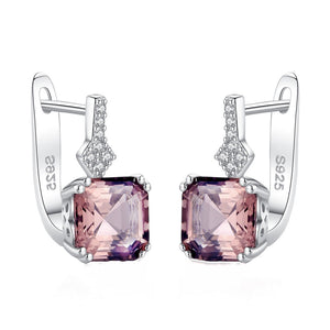Dainty Cushion-Cut CZ Huggie Hoop Earrings