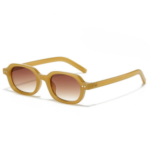 Retro Ergonomic Thick Frame Oval Sunglasses