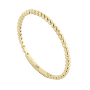 Minimalist Dainty Beaded Stackable Band Ring