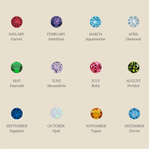 Collier avec pendentif en pierre de naissance taille baguette