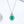 Octagon Green Crystal Pave Charm Necklace