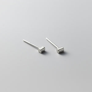 Tiny Small Cuboid Rectangle Stud Earrings
