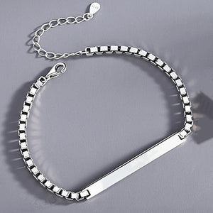 Custom Bar Couple Matching Chain Bracelet