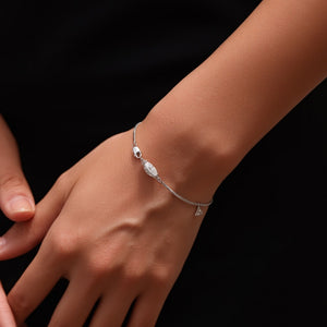 Moissanite Marquise Triangle Snake Bracelet