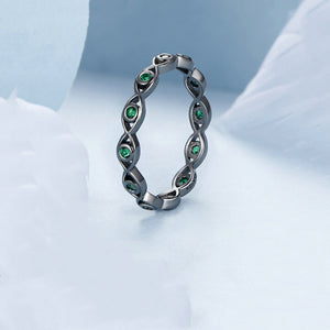 Dainty Evil Eye Nazar Stacking Band Ring