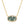 Oval Moss Agate Pave Halo Pendant Necklace