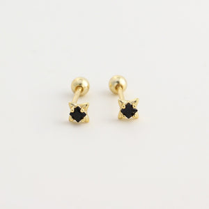 Tiny Star Cartilage Screw Back Stud Earrings