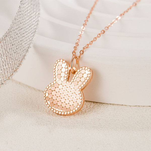 Honeycomb Bunny Pendant Necklace