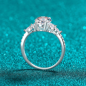 Moissanite Marquise Cluster Engagement Ring