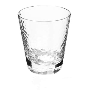 Minimalist Hammered Textured Clear Glass