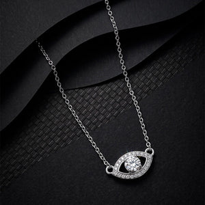 Classic Moissanite Eye Pave Charm Necklace