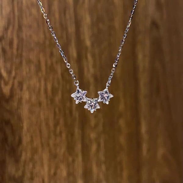 Triple Star Charm Necklace