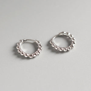 Minimalist Bead Huggie Hoop Earrings