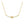 Love Knot Half Pave CZ Curved Bar Necklace