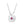Holiday Apple Magenta Heart Charm Necklace