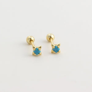 Tiny Star Cartilage Screw Back Stud Earrings