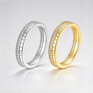Classic Channel Moissanite Eternity Band Ring