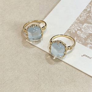 Dainty Solitaire White Crystal Prong Band Ring