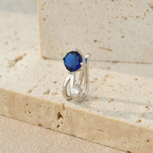 Dainty Dual CZ Split Layered Clip-On Earrings