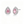 Dainty Blue Teardrop Halo Stud Earrings