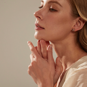 Purple Butterfly Statement Stud Earrings