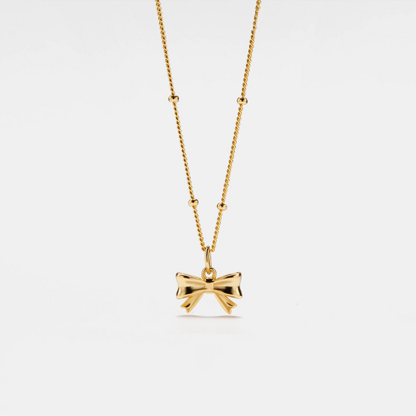 Bow Tie Charm Layering Necklace