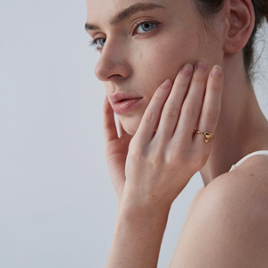 Anello a doppio cuore sovrapposto bypass