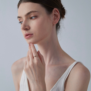 Blue Evil Eye Stacking Band Ring