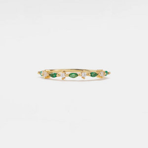 Dainty Gold Flower Stacking Thin Band Ring