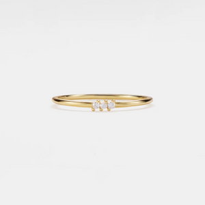 Dainty Gold Flower Stacking Thin Band Ring