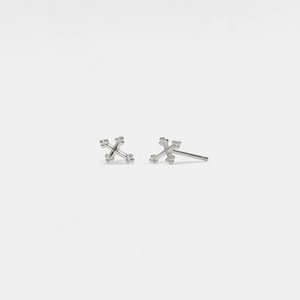 Tiny Small Cross Cartilage Stud Earrings