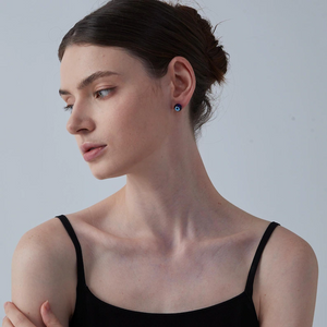 Turkish Evil Eye Nazar Ball Stud Earrings